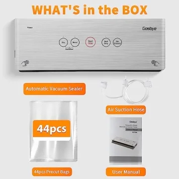 Gasbye Vacuum Sealer with 3 Modes and Easy Clean Features