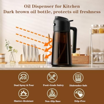 2 in 1 Kitchen Oil Dispenser & Glass Sprayer 470ml