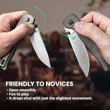 Kizer Begleiter 2 Green Micarta 154CM Blade EDC Knife