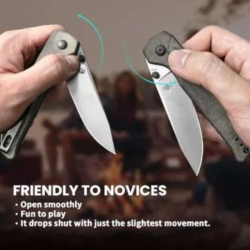 Kizer Begleiter 2 Green Micarta 154CM Blade EDC Knife