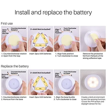 STAR-SPANGLED Motion Sensor Indoor Lights - Battery Operated