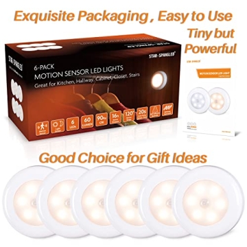 STAR-SPANGLED Motion Sensor Indoor Lights - Battery Operated