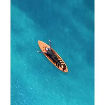 Cooyes Inflatable 10.6’x32’'x6’' (19.4 lbs) Stand Up Paddle Board with SUP Accessories & Backpack, Removable Fin, Ankle Leash, Adjustable Paddle, Hand Pump, Waterproof Phone Case, ISUP for Beginners