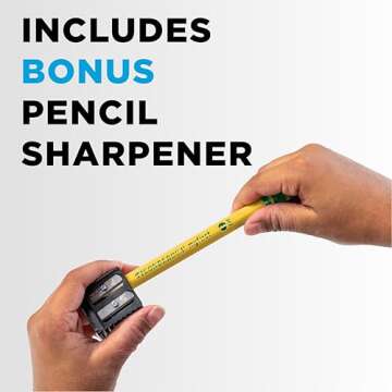 Ticonderoga My First Wood-Cased Pencils, Pre-Sharpened, 2 HB, With Sharpener, Yellow, 4 Count