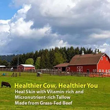 Vintage Tradition Beef Tallow Balm for Skin Care – Unscented, All Purpose Balm for Sensitive Skin Heals and Hydrates with Olive Oil + Tallow from Grass-Fed Cows – Beef Tallow for Skin, 2 fl. oz.