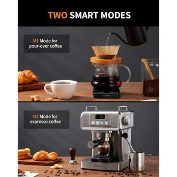 SHARDOR Professional Mini Coffee Scale with Timer 0.01oz High Precision Espresso Pour Over Scale Rechargeable Digital Coffee Scale Portable Coffee Bean Scale with Auto Timing, Silicone Pad, Black