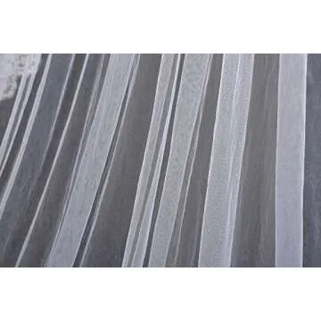 EllieHouse Women's 2 Tier Royal Length Lace Ivory Wedding Bridal Veil With Comb HL08IV