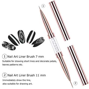 Ycyan Dual-ended Nail Brush Set for Stunning Nail Art