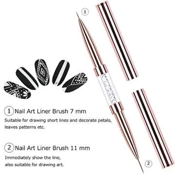 Ycyan Dual-ended Nail Brush Set for Stunning Nail Art