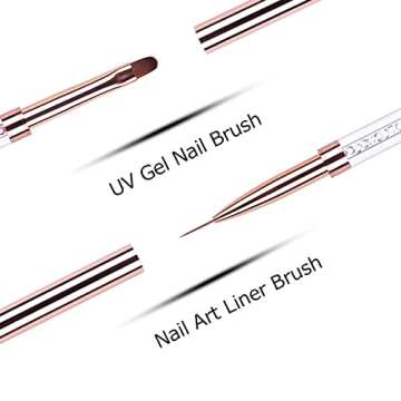 Ycyan Dual-ended Nail Brush Set for Stunning Nail Art