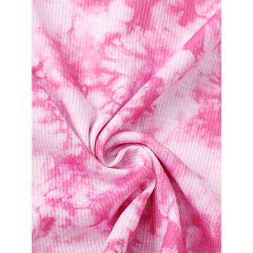 Shop Verdusa Women's Hot Pink Tie Dye Crop Tank Top