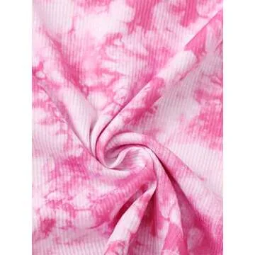 Shop Verdusa Women's Hot Pink Tie Dye Crop Tank Top