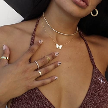 14K Silver Tennis Necklace for Women – Dainty & Elegant