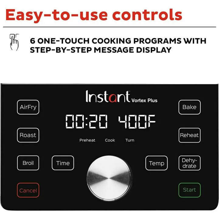 Instant Vortex Plus Air Fryer Oven 6 Quart 6-in-1
