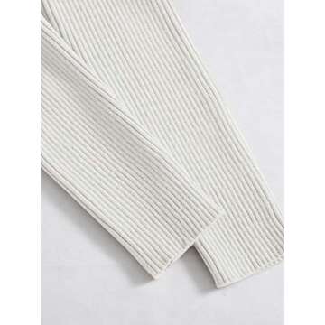 Floerns Women's Tie Front Long Sleeve Rib Knit Shrug Sweaters Cardigan Crop Top White M