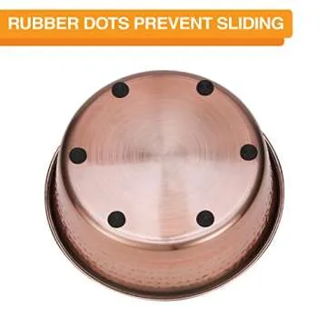 Neater Pet Brands Hammered Decorative Designer Bowls - Luxury Style Premium Dog and Cat Dishes (Large, Copper)