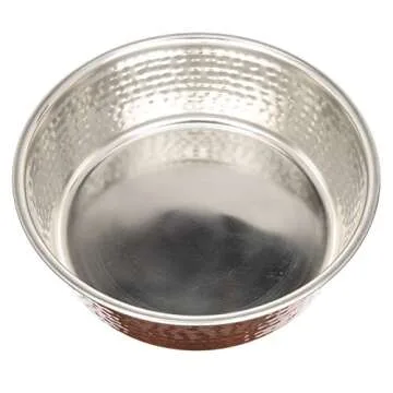 Neater Pet Brands Hammered Decorative Designer Bowls - Luxury Style Premium Dog and Cat Dishes (Large, Copper)
