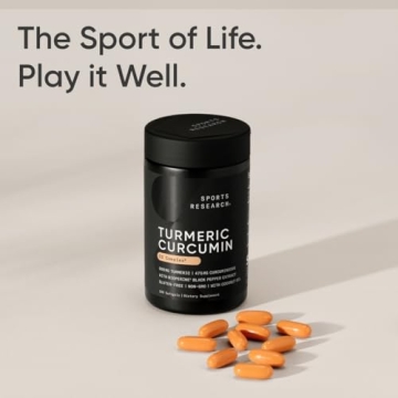 Sports Research Turmeric Curcumin Softgels with Bioperine