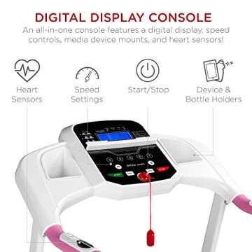 Best Choice 5 Speed Treadmill with Water Bottle Holder