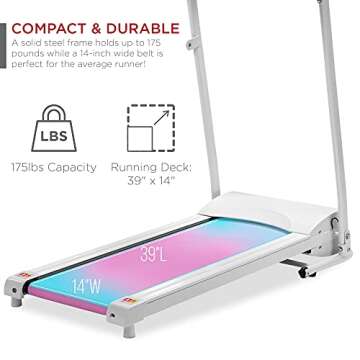 Best Choice 5 Speed Treadmill with Water Bottle Holder