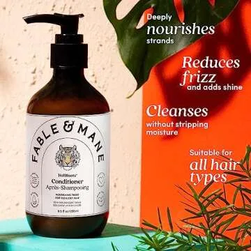 Fable & Mane Holiroots Conditioner for Women - Moisturizing for Damaged, Dry Hair with Turmeric, 8.5 FL oz
