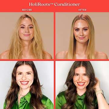 Fable & Mane Holiroots Conditioner for Women - Moisturizing for Damaged, Dry Hair with Turmeric, 8.5 FL oz