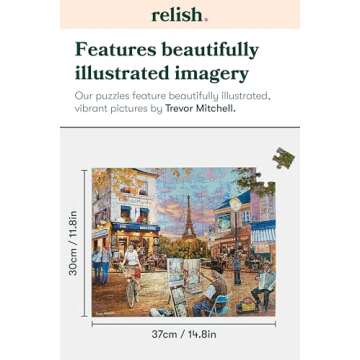 Relish 100 Piece Jigsaw Puzzle for Adults - Sunset in Paris