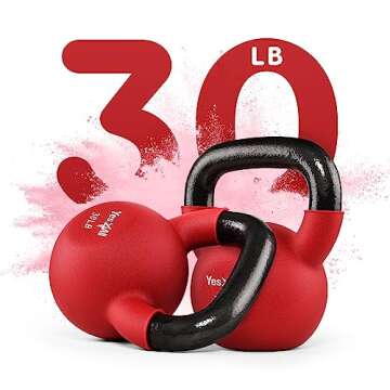 Yes4All Neoprene Coated & Kettlebell Sets - Hand Weights for Home Gym & Dumbbell Weight Set training 30 lb