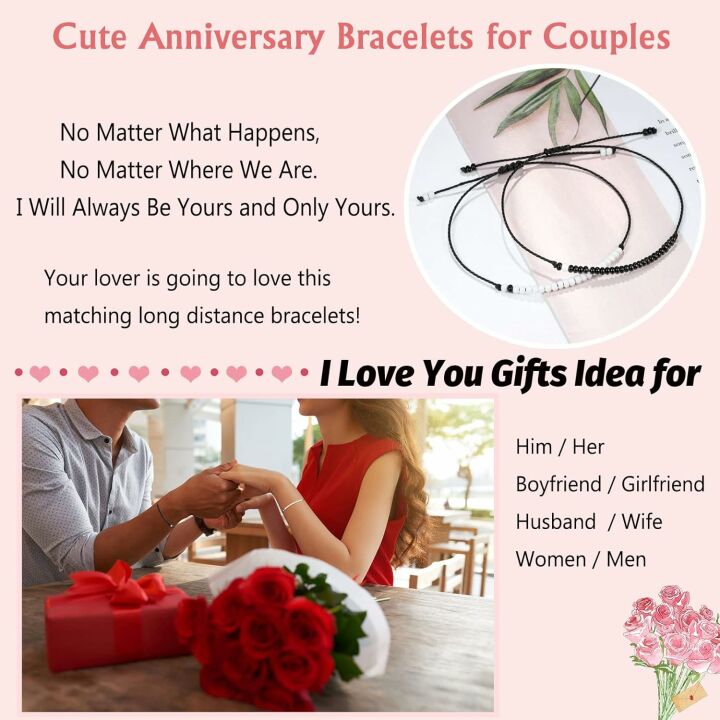Pinky Promise Matching Bracelets for Couples Gifts
