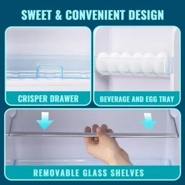 WANAI Mini Refrigerator with Freezer for Home & Office