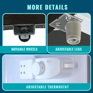 WANAI Mini Refrigerator with Freezer for Home & Office