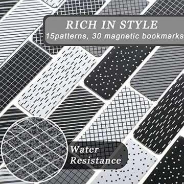 30 Pieces Magnetic Bookmarks for Avid Readers and Gift Lovers