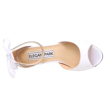 ELEGANTPARK Women Peep Toe High Heel Wedding Sandals