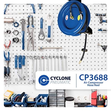 Cyclone Pneumatic 3/8" x 50ft Retractable Air Hose Reel