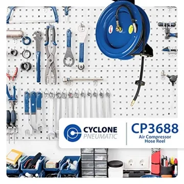 Cyclone Pneumatic 3/8" x 50ft Retractable Air Hose Reel