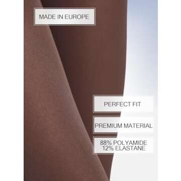 Charm and Attitude Coffee Brown Tights for Women | Semi Opaque Pantyhose | Chocolate Color Stockings Nylons 40D - Brown, XL