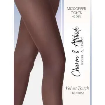 Charm and Attitude Coffee Brown Tights for Women | Semi Opaque Pantyhose | Chocolate Color Stockings Nylons 40D - Brown, XL