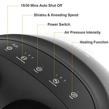 TRIDUCNA Shiatsu Foot Massager Machine with Heat and Remote, Electric Heated Feet Massage, Deep Kneading, Air Compression for Tired Muscles Relax and Plantar Fasciitis, for Home or Office Use
