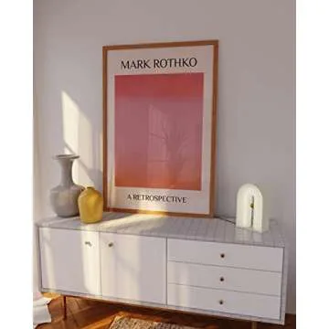 Rothko Inspired Gradient Wall Art - 18"x24" Pink Decor