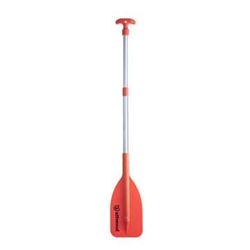 Attwood Emergency Telescoping Paddle for Boating, Collapsible, 20-inch to 42-inch, Orange