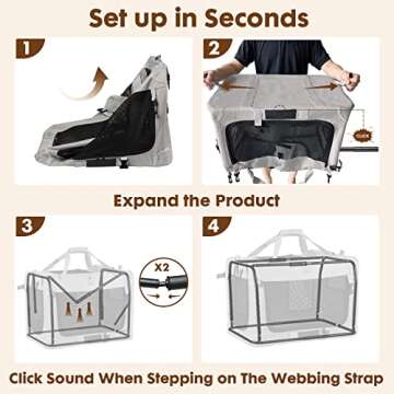 PEGIC Extra Large Cat Carrier for 2 Cats, Portable Soft Sided Large Pet Carrier for Traveling, Indoo...