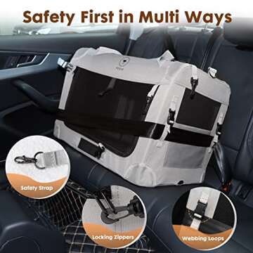 PEGIC Extra Large Cat Carrier for 2 Cats, Portable Soft Sided Large Pet Carrier for Traveling, Indoor and Outdoor Uses, 24"×16"×16"