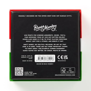 Brass Monkey Holiday Debatable Game Fun Party Topics