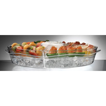 Prodyne Appetizers On Ice with Lids, 16", Clear