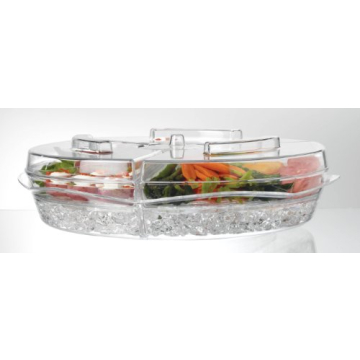 Prodyne Appetizers On Ice with Lids, 16", Clear