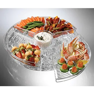 Prodyne Appetizers On Ice with Lids, 16", Clear