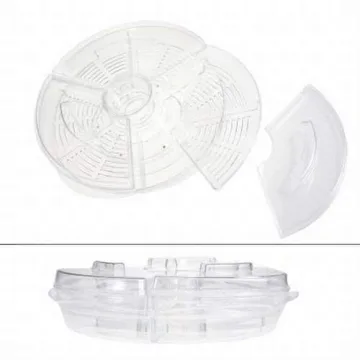 Prodyne Appetizers On Ice with Lids, 16", Clear