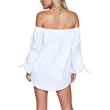 Just Quella Women's Off The Shoulder Top Blouse 8422