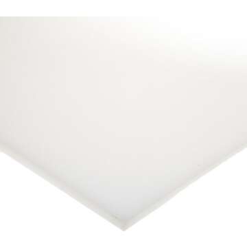 HDPE Polyethylene Sheet, Smooth, UL 94HB, Translucent White, 1/2" Thick, 24" Width, 48" Length