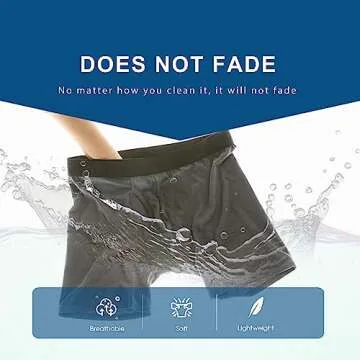 BAMBOO COOL Mens Underwear Comfy Boxer Briefs Breathable Anti-Chafing Underwear with Fly 7 Pack